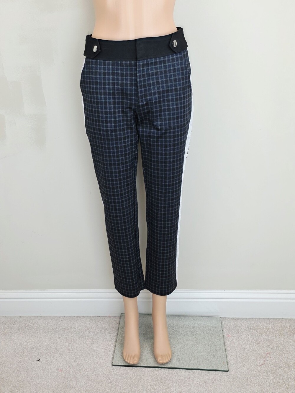 Laundry By Shelli Segal Windowpane Ankle Cropped Pants